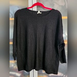 Garnet Hill Lightweight Black Boxy style Sweater
